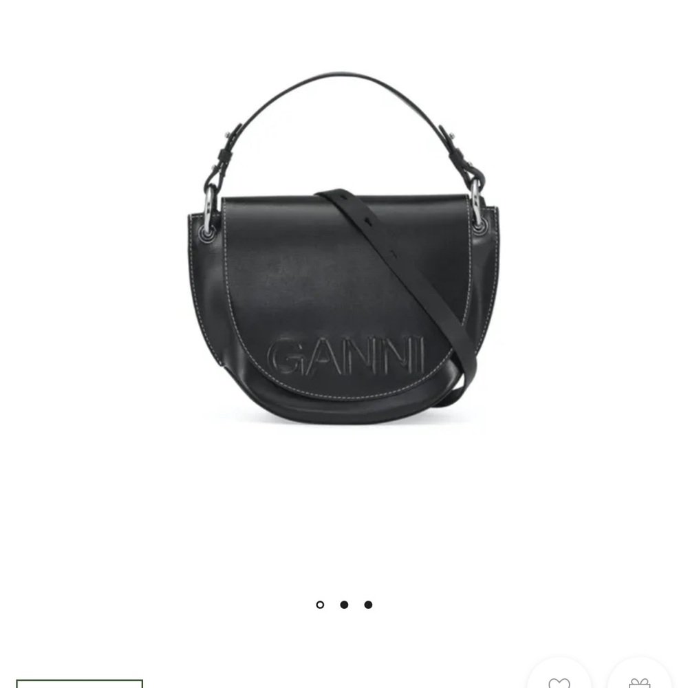 Ganni black banner bag - Picture 2 of 4